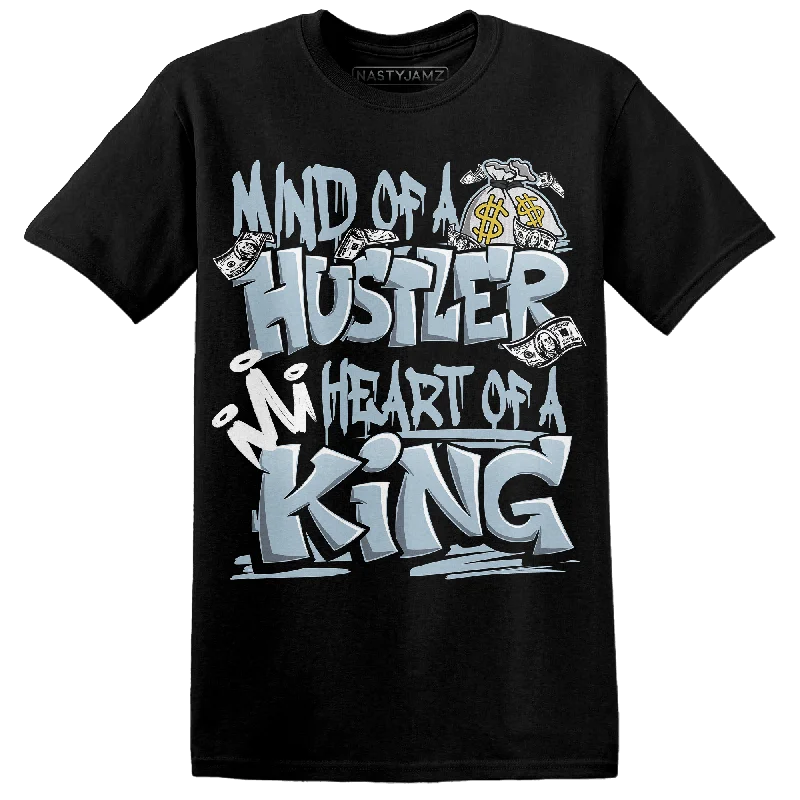 NastyJamz Blue Grey 13s T Shirt Match Hustler Heart King