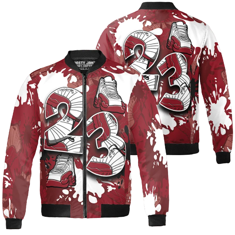 NastyJamz Cherry 12s Jacket Match Number 23 Paint Too Many Sneakers