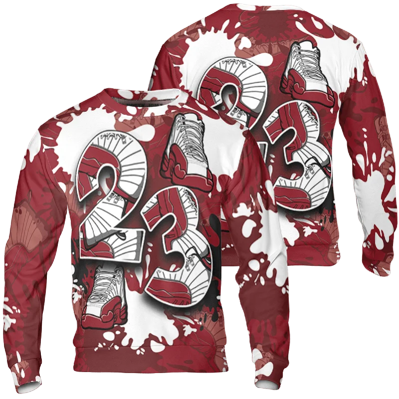 NastyJamz Cherry 12s Sweatshirt Match Number 23 Paint Too Many Sneakers