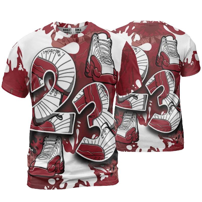 NastyJamz Cherry 12s T Shirt Match Number 23 Paint Too Many Sneakers