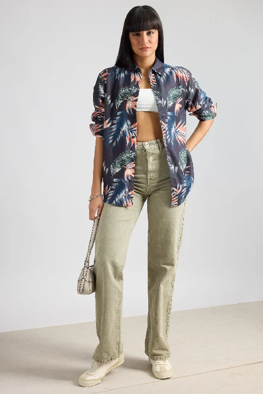 Full Sleeves Jungle Jive Printed Women's Shirt