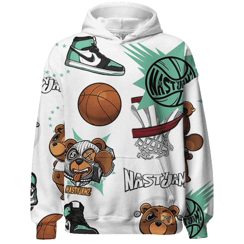 NastyJamz High OG Green Glow 1s Hoodie Match BER Icon Wallpapers 3D All-Over Print