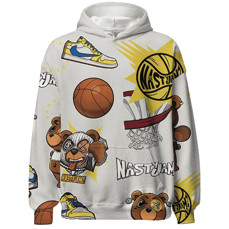 NastyJamz Low OG Canary TVSC 1s Hoodie Match BER Icon Wallpapers 3D All-Over Print