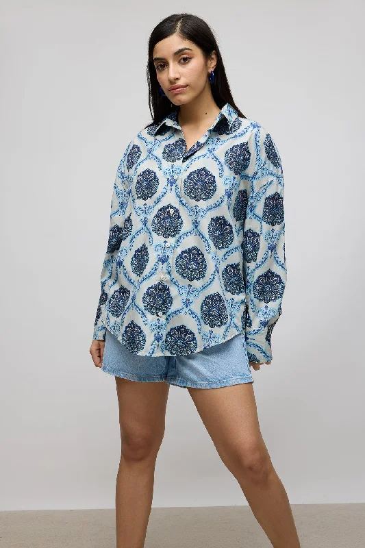 Mandala Printed Poplin Shirt