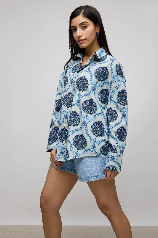 Mandala Printed Poplin Shirt