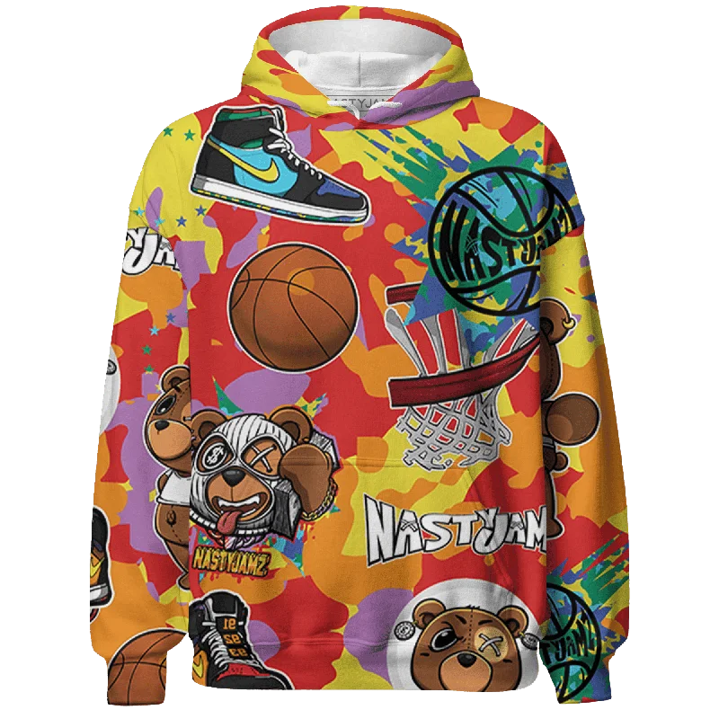 NastyJamz Mid GS Six Championships 1s Hoodie Match BER Icon Wallpapers 3D All-Over Print