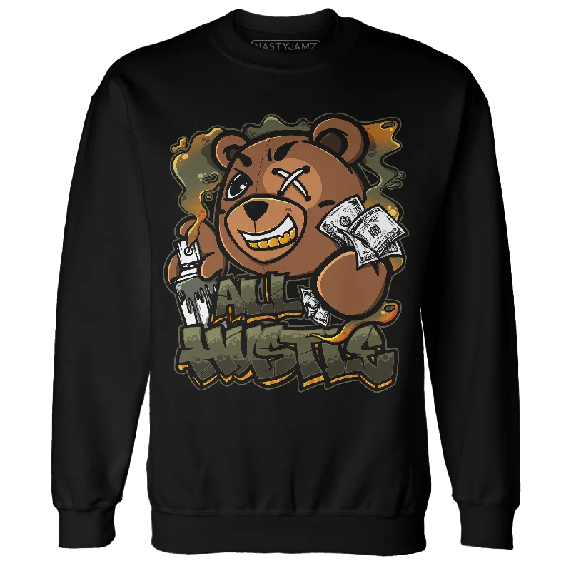 NastyJamz Olive 5s Sweatshirt Match BER Hustle All Day