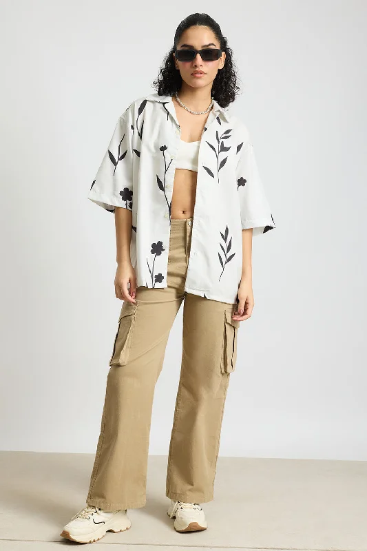 Petals Printed Women's Resort Shirt