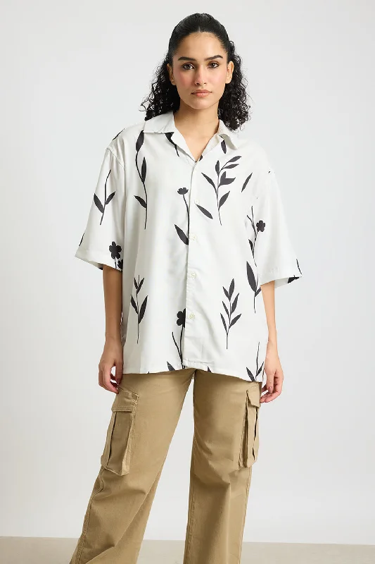 Petals Printed Women's Resort Shirt