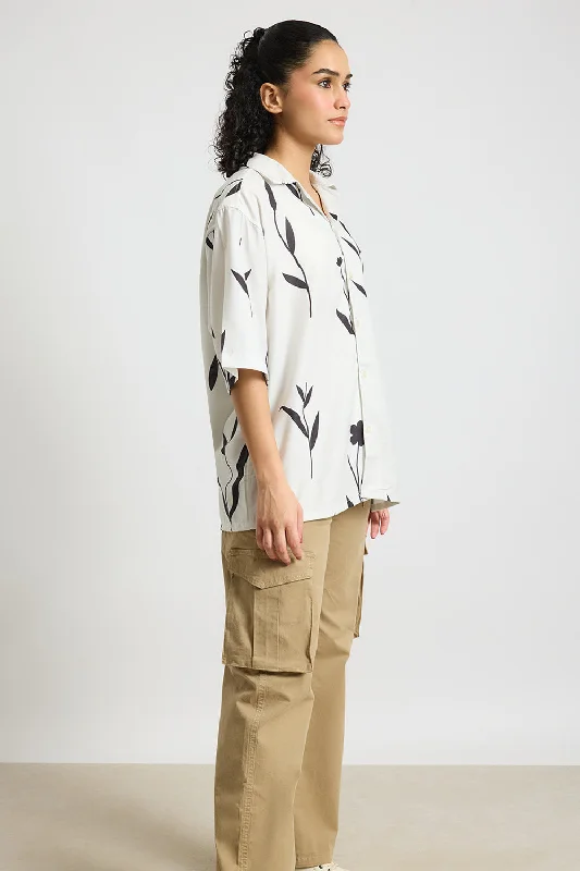 Petals Printed Women's Resort Shirt