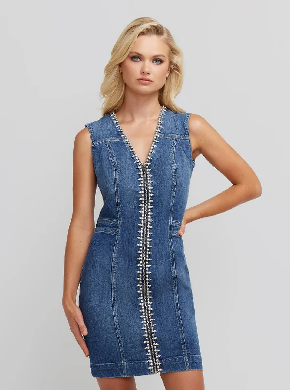 Eco Blue Denim Naira Mini Dress