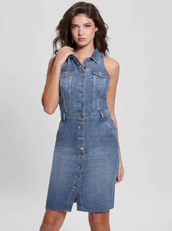 Eco Blue Denim Stacie Mini Dress