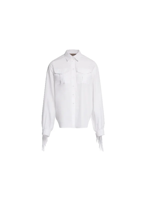 Fringed Poplin Shirt