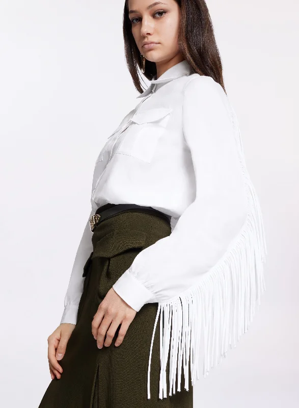 Fringed Poplin Shirt