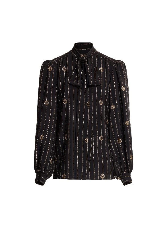 Metallic Pinstripe Shirt