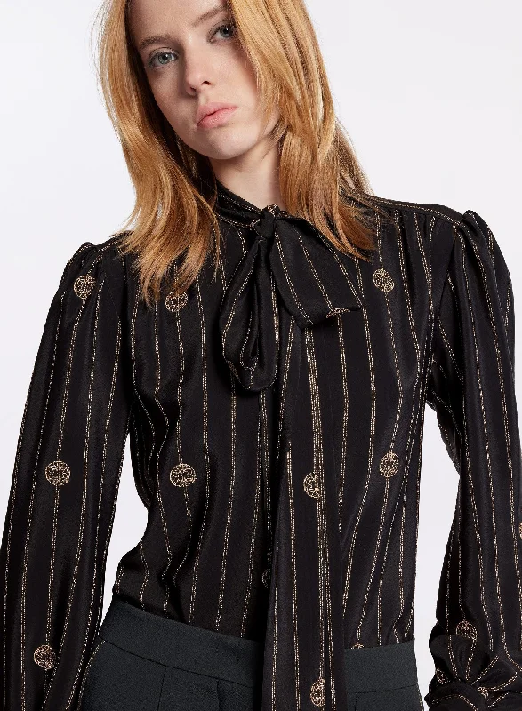 Metallic Pinstripe Shirt