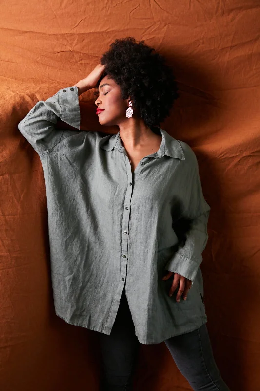 Oversized Linen Boyfriend Shirt