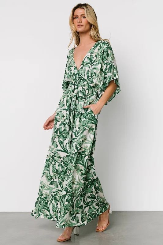 Byron Jumpsuit | Green Print