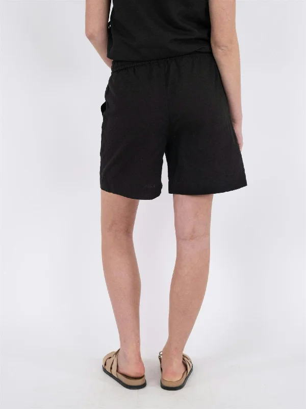 Shea Linen Shorts Black