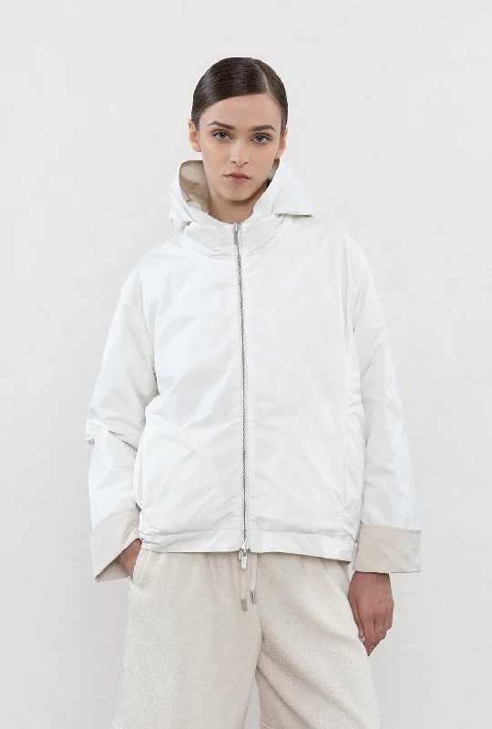 Reversible technical taffeta jacket