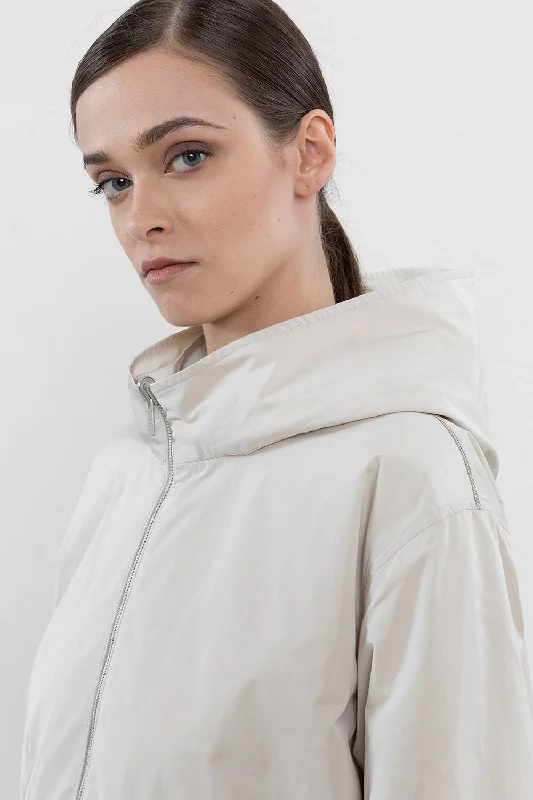 Reversible technical taffeta jacket