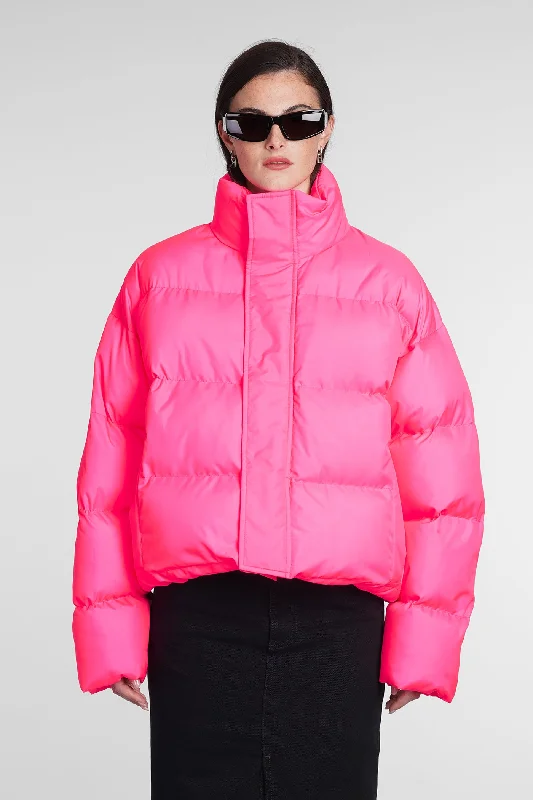 puffer in rose-pink polyester