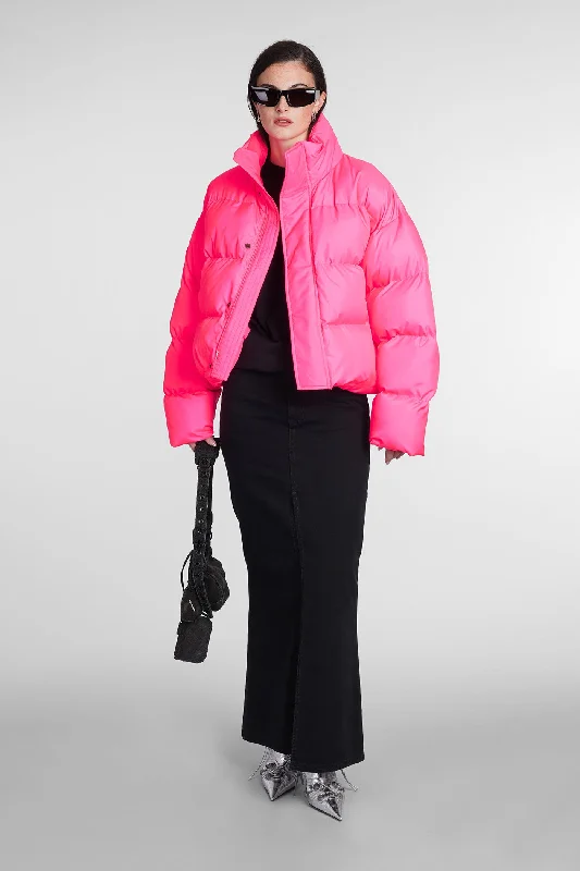 puffer in rose-pink polyester