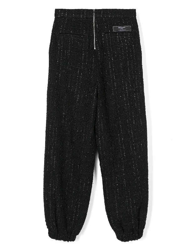 Pants in black cotton