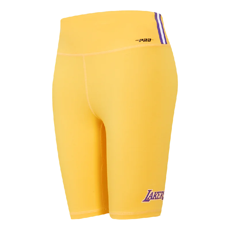 NBA LOS ANGELES LAKERS CLASSIC WOMEN'S BIKE SHORT (YELLOW)