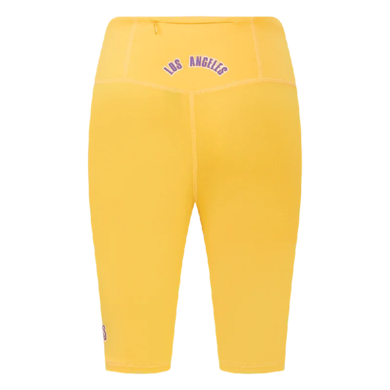 NBA LOS ANGELES LAKERS CLASSIC WOMEN'S BIKE SHORT (YELLOW)