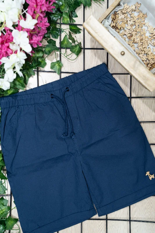 Boys Solid Cotton Shorts