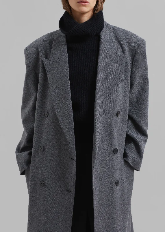 Delphina Long Coat - Grey