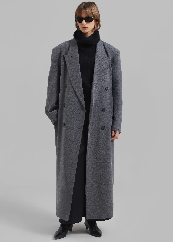 Delphina Long Coat - Grey