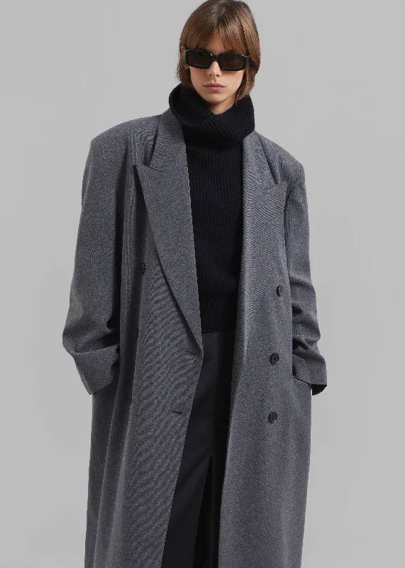 Delphina Long Coat - Grey