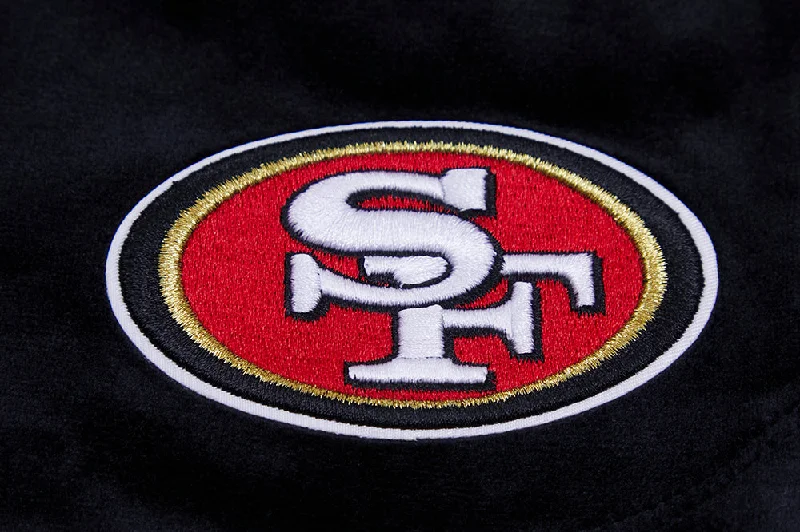 NFL SAN FRANCISCO 49ERS CLASSIC WOMEN'S VELOUR SHORT (BLACK)