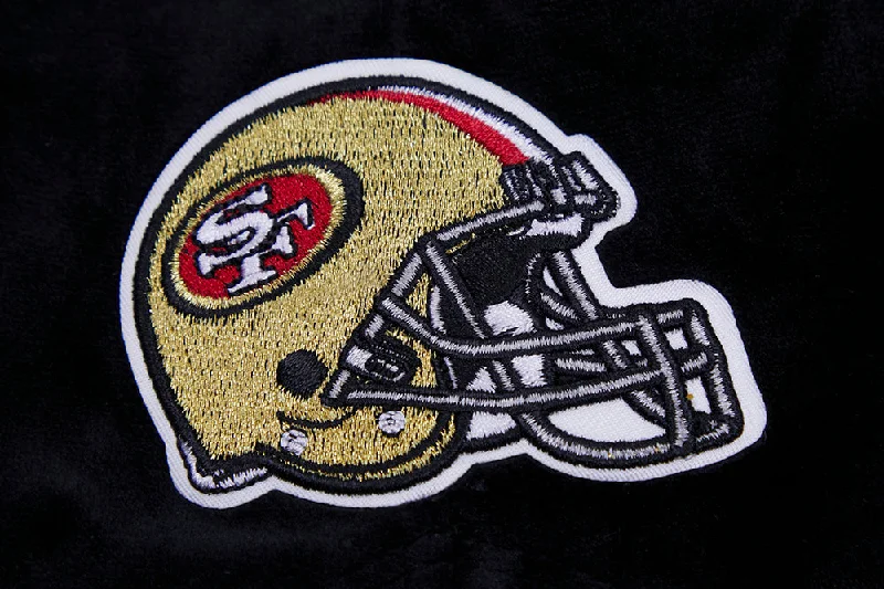 NFL SAN FRANCISCO 49ERS CLASSIC WOMEN'S VELOUR SHORT (BLACK)