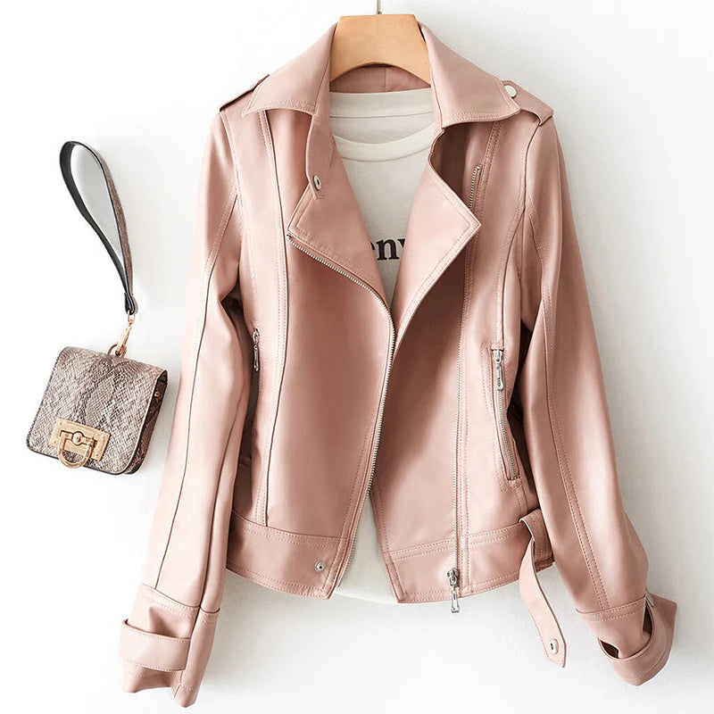 ISABELLA ROSSI SLIM LEATHER JACKET