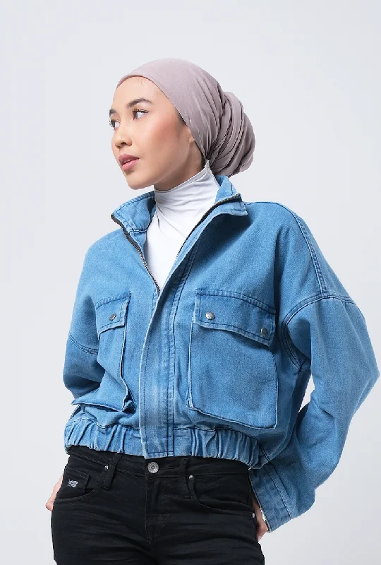 Jaket Denim Makayla Medium Blue