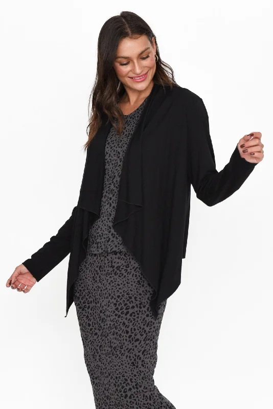 Joni Black Bamboo Cardigan