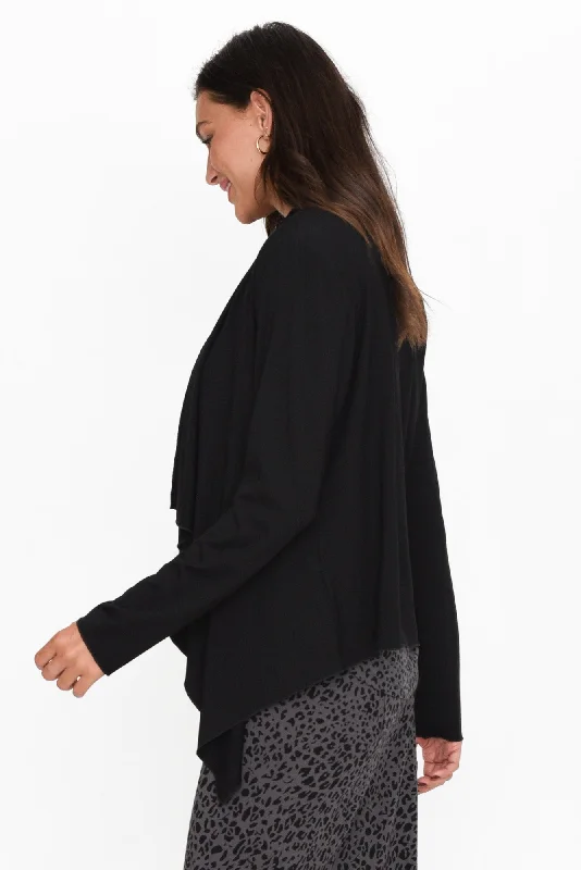 Joni Black Bamboo Cardigan