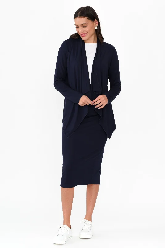 Joni Navy Bamboo Cardigan