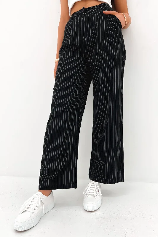 Lucas Pant Black Pinstripe