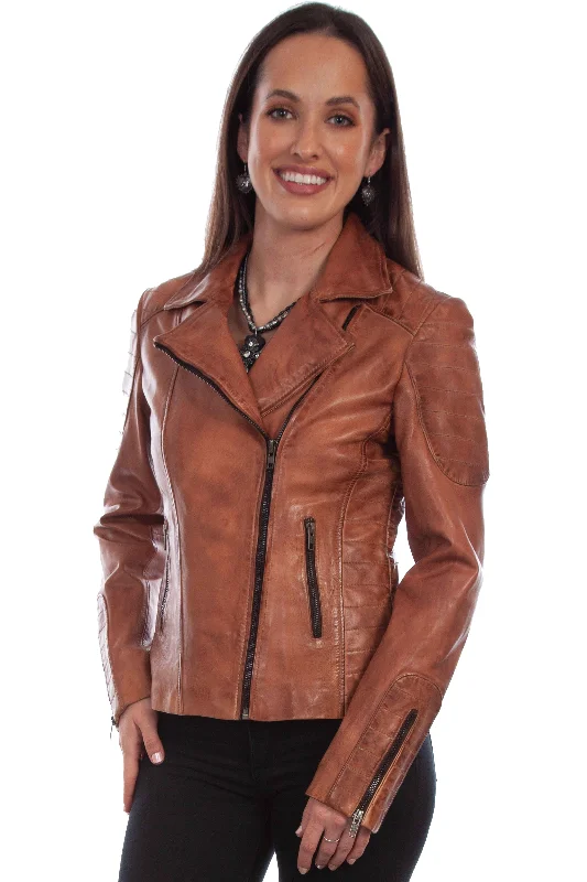 Scully Womens Brown Leather Sanded Jacket