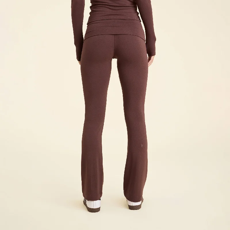 Swiftstretch Fold Over Legging | Coffee