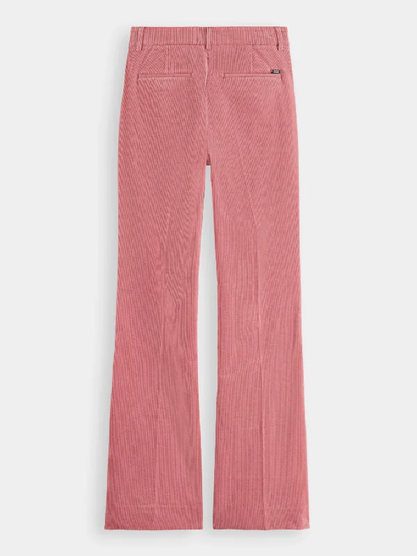 Violet high-rise flared corduroy pants