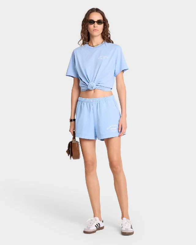 Wellness Studio Disco Short - Sky Blue/White