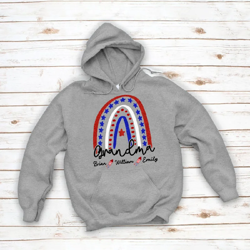 American Rainbow 4th of July Grandma CL01 Hoodie