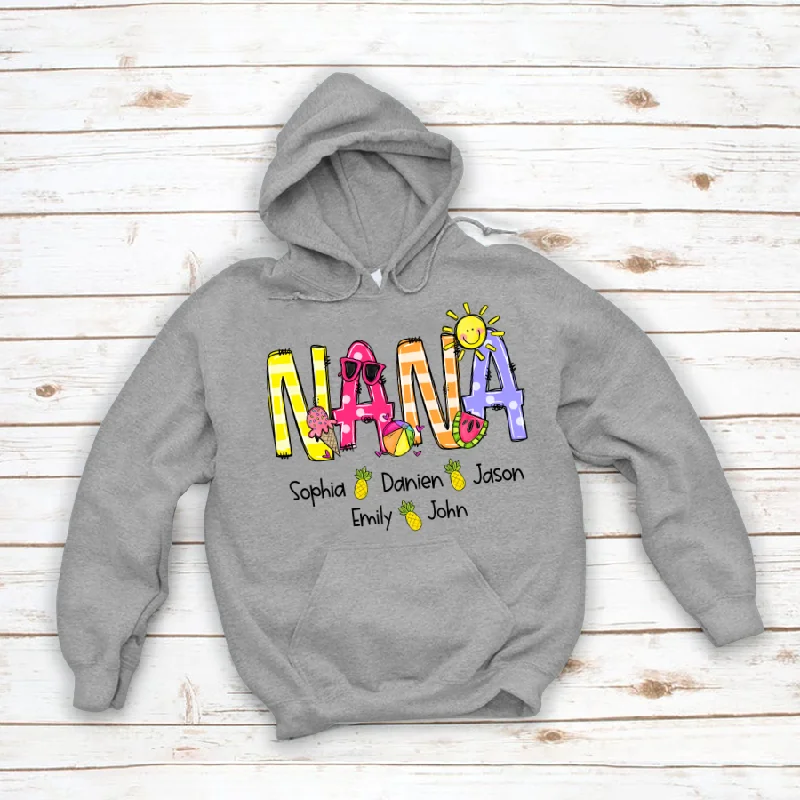 Cute Summer Nana and Grandkids CL01 Hoodie