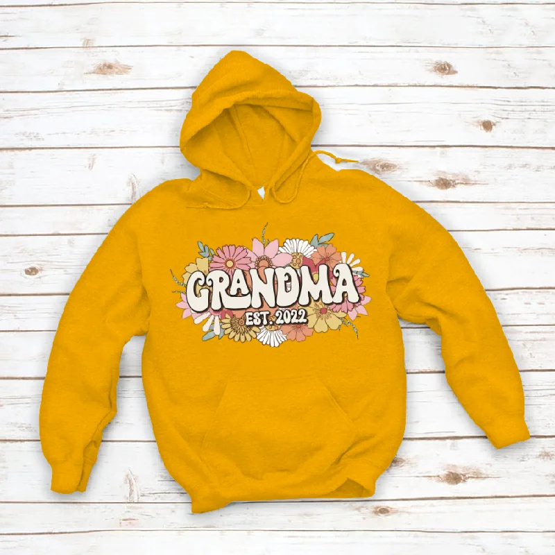 Floral Grandma Est Personalized CTH01 Hoodie