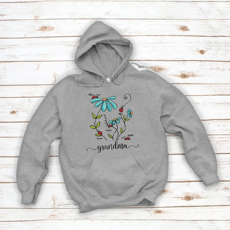 Flower Bug Grandma And Kids CTH01 Hoodie